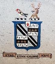 The arms on the memorial plaque for Sir Lister Lister-Kaye (6th baronet)